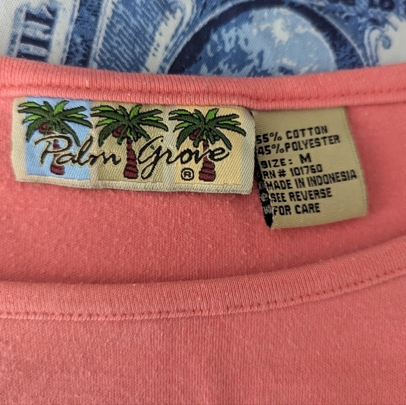 Vintage Palm Grove boho vacation beachy coastal Tshirt size woman's medium - Picture 4 of 4